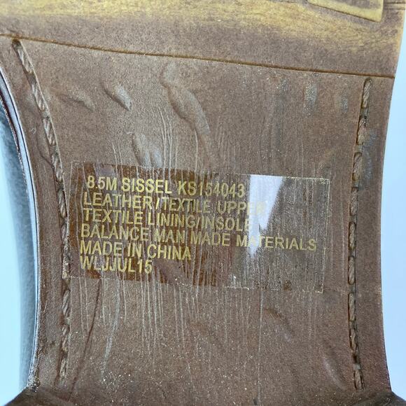 Kensie Sz 8.5 Sissel Brown Distressed Lace-up Oxford Ankle Booties Academia - Picture 15 of 16